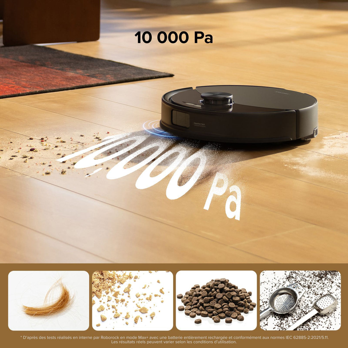 ROBOROCK Q10 VF+ - Aspirateur Robot Laveur avec Station de Vidage Automatique - Puissance 10000 Pa - Autonomie 150 min