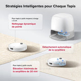 Aspirateur Robot Laveur - Roborock Qrevo Curv 2 ProX - Autonomie 180 min - 25 000 Pa - Navigation LiDAR - Collecteur 470 ml