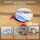 ROBOROCK Qrevo Curv 2 FlowX - Aspirateur Robot Laveur - 20.000 Pa -  Nettoyage SpiraFlow - Double Anti-Enchevetrement