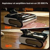 ROBOROCK F25 RT - Aspirateur Balai Laveur - 20000 Pa - Lavage a Chaud a 90 °C - Nettoyage Deux Bords - Auto-Nettoyage a l'eau chaude
