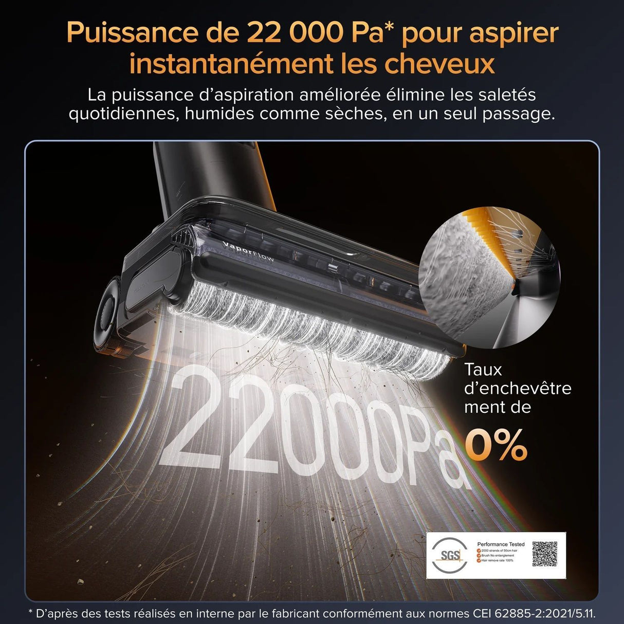 ROBOROCK F25 ULTRA - Aspirateur Balai Laveur - Nettoyage vapeur a 180 °C - 22000 Pa - Rouleau anti-enchevetrement