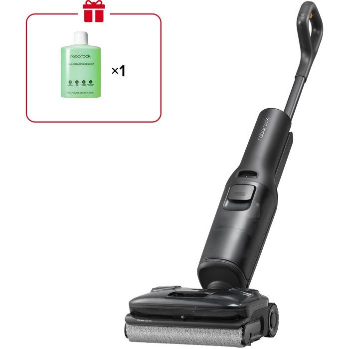 Aspirateur balai laveur - ROBOROCK F25 ACE Pro - Aspiration de 25 000 Pa - 430 tr/min - Nettoyage JetFoaming - Noir