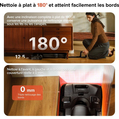 ROBOROCK F25 ACE Pro - Aspirateur Laveur sans Fil - 25000Pa - JetFoaming Anti-Taches - Brosse Anti-Emmelement - Design 180° a Plat