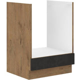 Meuble four ROCK - Mélaminé décor chene lancelot et gris matera - L60 x H82 cm