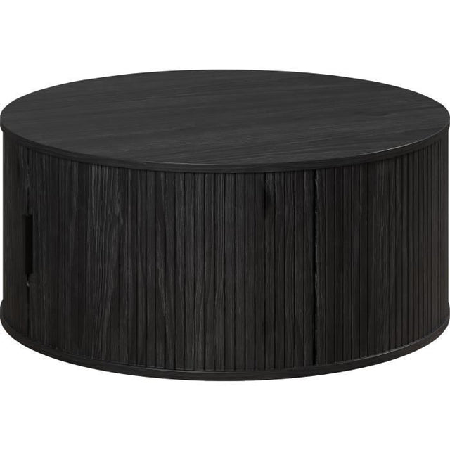Table basse - Ronde - En MDF - Noir - Essentiel - Diametre 80 cm Hauteur 36 cm - RONIN