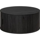 Table basse - Ronde - En MDF - Noir - Essentiel - Diametre 80 cm Hauteur 36 cm - RONIN