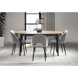 Table a manger - Ronin - Chene - Ovale - En MDF - Contemporain - 8 personnes - 160 x 77 x 90 cm - Trendteam