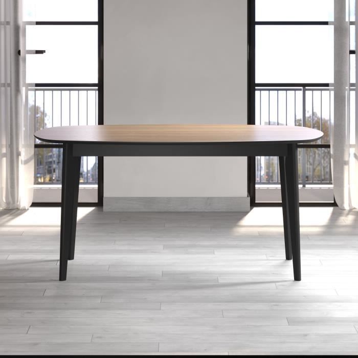 Table a manger - Ronin - Chene - Ovale - En MDF - Contemporain - 8 personnes - 160 x 77 x 90 cm - Trendteam