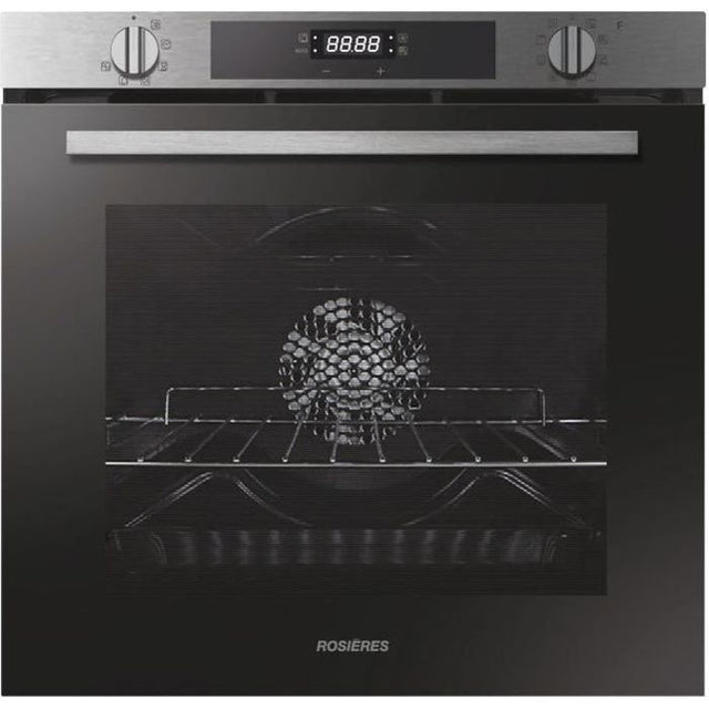 Four encastrable - Pyrolyse chaleur pulsée - ROSIERES RFC3OP5579IN - Noir - Porte froide - 75L