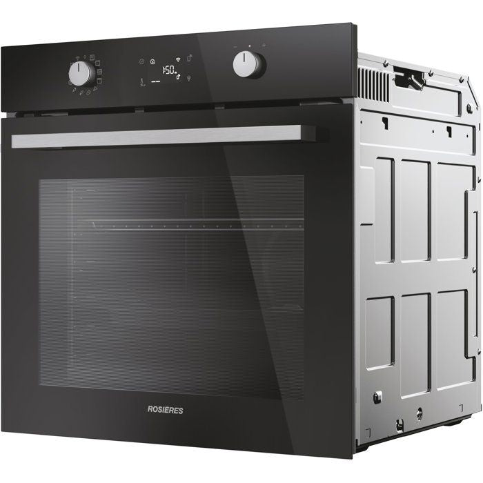Four encastrable - Pyrolyse + Hydrolyse - ROSIERES - RO6 T3B3EYTB - Noir - Porte froide - 78L - Vapeur Easy Steam
