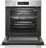 Four encastrable - Pyrolyse + Hydrolyse - ROSIERES - RO6 C5AB3EYTX - Inox / Noir - Porte froide - 59,5 x 56,8 x 59,5 cm