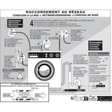Flexible d'évacuation pour machine a laver - ROUSSEAU - 2.50 m - Embouts Ø19 mm et Ø22 mm