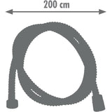 Flexible de douche - ROUSSEAU - Écrous métal - Sertis de sécurité - Longueur 2 m - Inox chromé simple agrafage