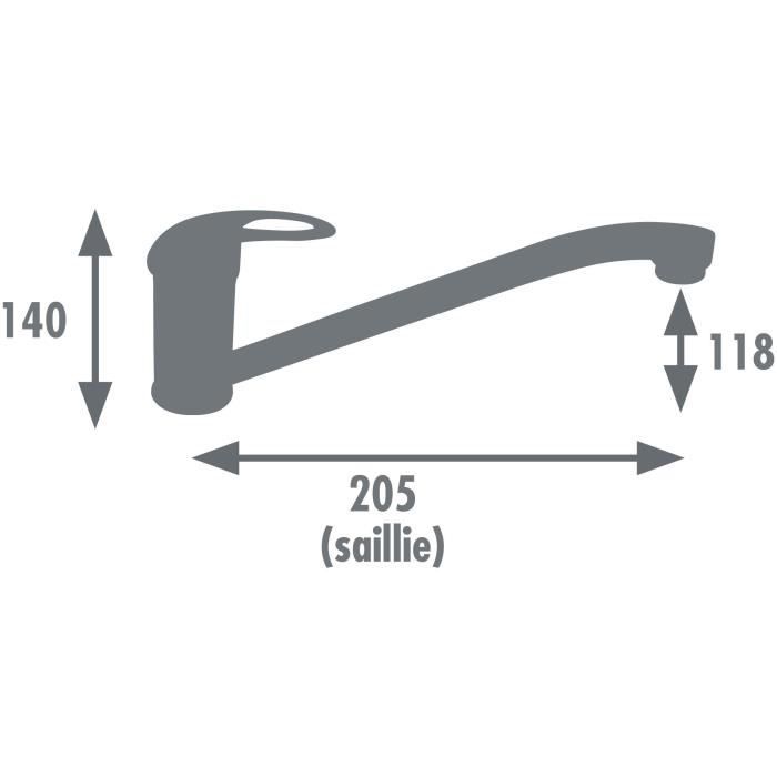 Mitigeur d'évier de cuisine - Chromé - Réduction du débit - Bec mobile - JOCKER - EDOUARD ROUSSEAU
