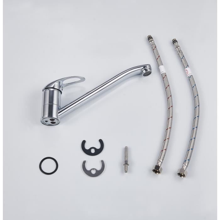 Mitigeur d'évier de cuisine - Chromé - Réduction du débit - Bec mobile - JOCKER - EDOUARD ROUSSEAU