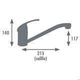 Edouard Rousseau -Mitigeur Evier BELFORT - Chromé