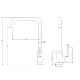 Mitigeur de cuisine Kiloo - ROUSSEAU - Sans douchette - Gris chromé - Style moderne - Économie d'eau