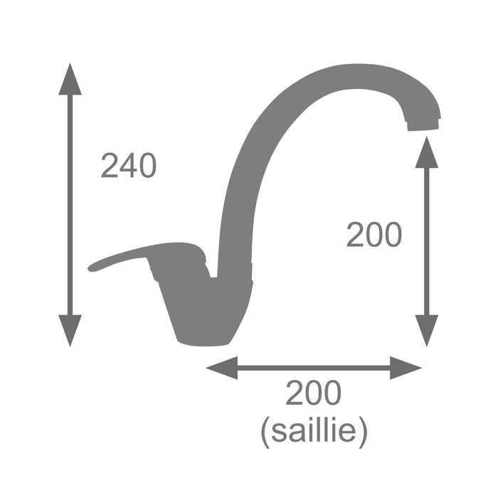 Edouard Rousseau - Mitigeur Evier NEWBURY - Noir