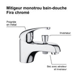 Edouard Rousseau - Mitigeur Bain-Douche Monotrou FIRA - Chromé