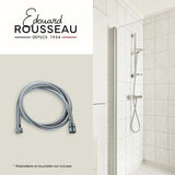 Flexible de douche - ROUSSEAU - Écrous métal anti-torsion - Pression 1 bar - Longueur 1m75 - Inox chromé double agrafage