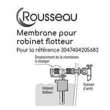 Membrane pour robinet flotteur silencieux - ROUSSEAU - Cetifié NF