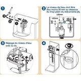 Robinet flotteur latéral pour réservoir WC apparent - ROUSSEAU - Certifié NF