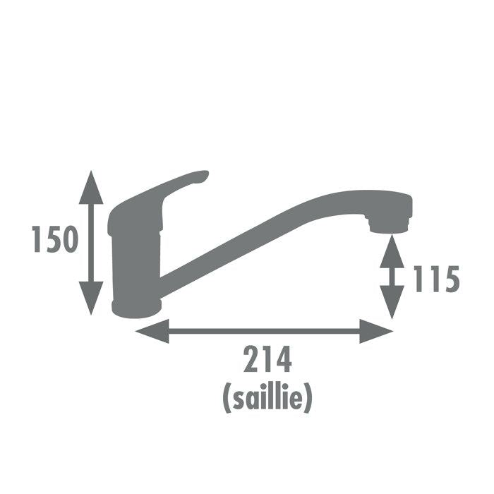 Mitigeur de cuisine - EDOUARD ROUSSEAU - SUN NF - Chromé