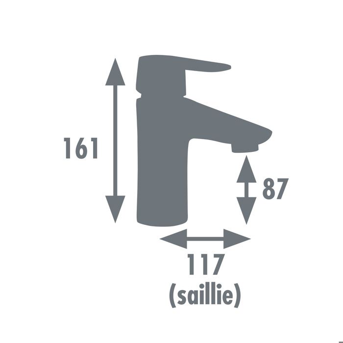 Edouard Rousseau - Mitigeur de Lavabo DUNEDIN - Chromé