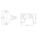 Mitigeur douche - ROUSSEAU - BYRON - cartouche céramique - laiton - chromé