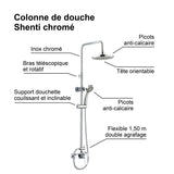 Edouard Rousseau - Colonne de douche avec robinetterie SHENTI - Chromé