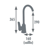Edouard Rousseau - Mitigeur Evier ORYS - Chromé