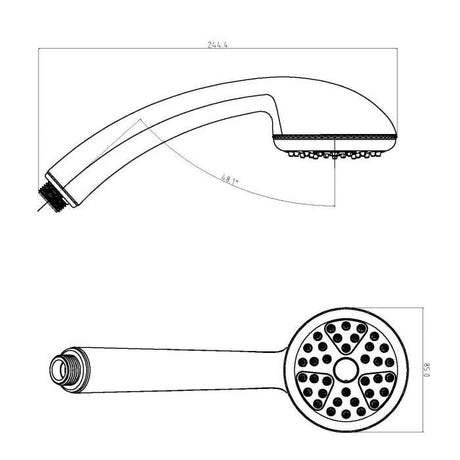 Douchette 1 jet Tamari Chrome - ROUSSEAU - ABS - Anti-calcaire - Economie d'eau - Garantie 5 ans