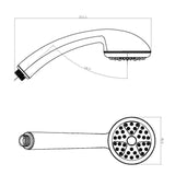 Douchette 1 jet Tamari Chrome - ROUSSEAU - ABS - Anti-calcaire - Economie d'eau - Garantie 5 ans