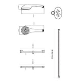 Edouard Rousseau - Combiné barre de douche HEKO - Chromé