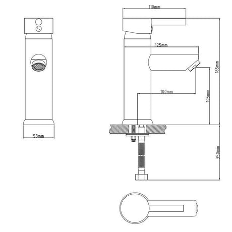 Mitigeur lavabo ROUSSEAU Dover - cartouche céramique Ř 40 mm - économie d'eau - garantie 5 ans