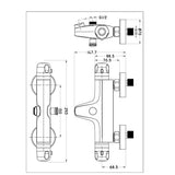 ROUSSEAU Robinet mitigeur thermostatique baignoire et douche Volga 2