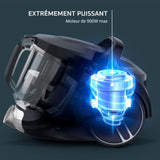 Rowenta Aspirateur sans sac, 900 W max, Haute filtration, 2,5 L, Compact RO4B11EA