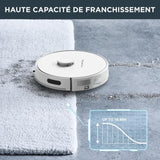 ROWENTA Aspirateur Robot Laveur, Navigation laser ultraprÈcise, RÈglages personnalisÈs, X-Plorer RR8567WH