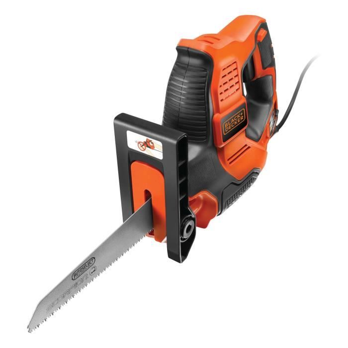 Scie a main filaire - BLACK+DECKER - RS890K-QS - 500W - course 23mm - avec coffret et 3 lames