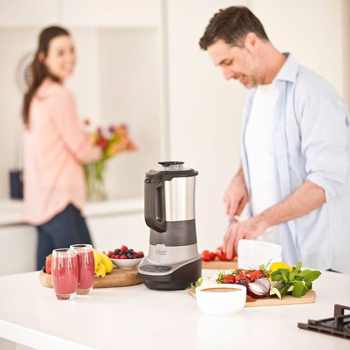 Blender chauffant - RUSSELL HOBBS Soup & Blend 2-en-1 - 800 W - Bol inox 1,75 L - 8 programmes - 21480-56