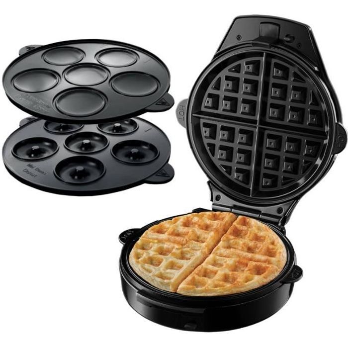 Russell Hobbs 24620-56 Gaufrier Fiesta 3en1 Plaque Gaufre Cupcake et Donut 900W