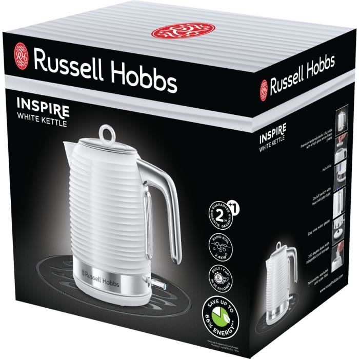 Bouilloire - Russell Hobbs - Inspire 24360-70 - 1,7L - Ebullition Rapide - Filtre Anti-Calcaire