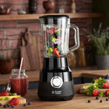 Blender - RUSSELL HOBBS - Matte Black 24722-56 - 650 W - Noir mat - Bol verre 1,5 L - 2 vitesses + pulse