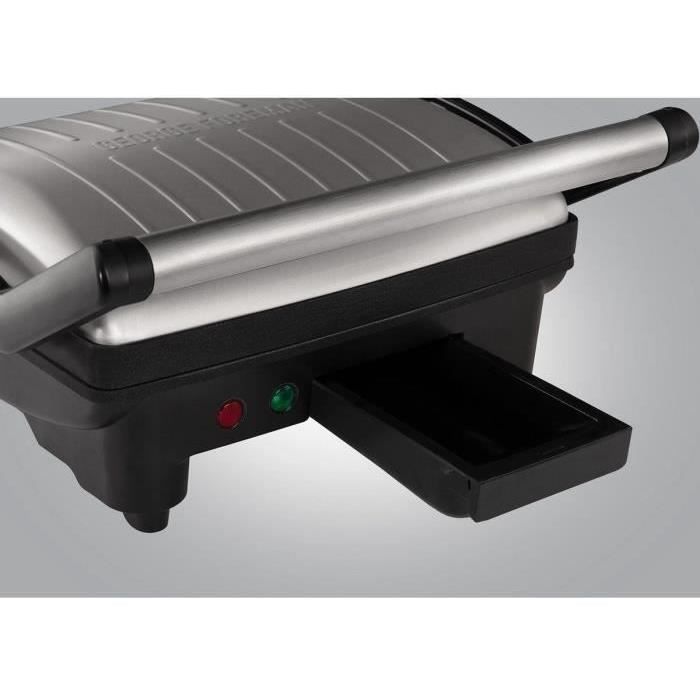 Grill électrique GEORGE FOREMAN - Ouverture 180°C - Plaques antiadhésives - 1800W