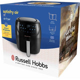 Friteuse a air - RUSSELL HOBBS - SatisFry Medium 4L - 27160-56 - 1350 W - 4 L - 10 programmes - Noir