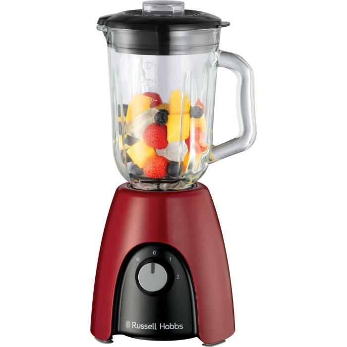 Blender - RUSSEL HOBBS - Desire Red - 650 W - 2 vitesses + Pulse - Rouge