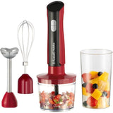 Mixeur plongeant 3en1: mixeur/hachoir/fouet - RUSSEL HOBBS - Desire Red - 500 W - 2 vitesses + Pulse - Rouge