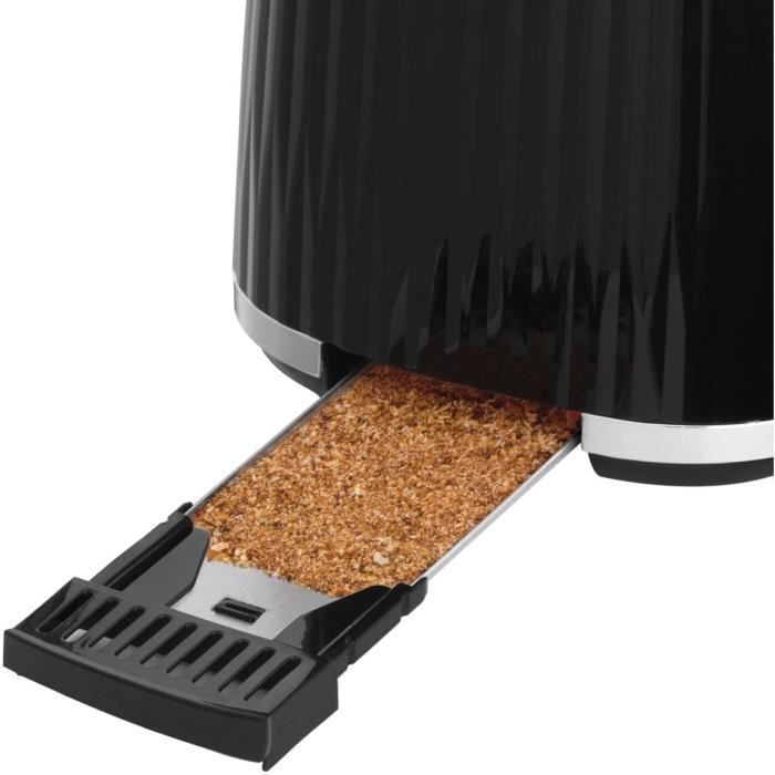 Grille-pain - RUSSELL HOBBS - EDEN - 800 W - 2 fentes - Noir