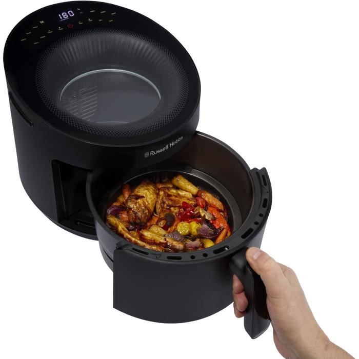 Friteuse sans huile RUSSELL HOBBS - SatisFry Air Panoramic 27420-56 - Capacité 5L - 10 programmes de cuisson - 1500W - Noir