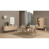 Vitrine RY en chene Jackson Hickory  2 portes dont 1 vitrée et 1 tiroir  101,8 x 40,1 x 161,8 cm